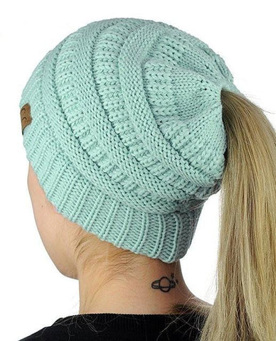 Image of Ponytail Knit Beanie