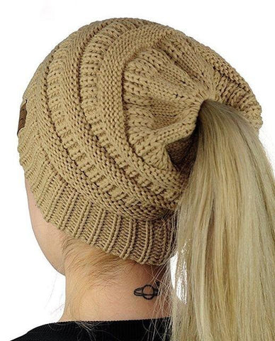 Image of Ponytail Knit Beanie