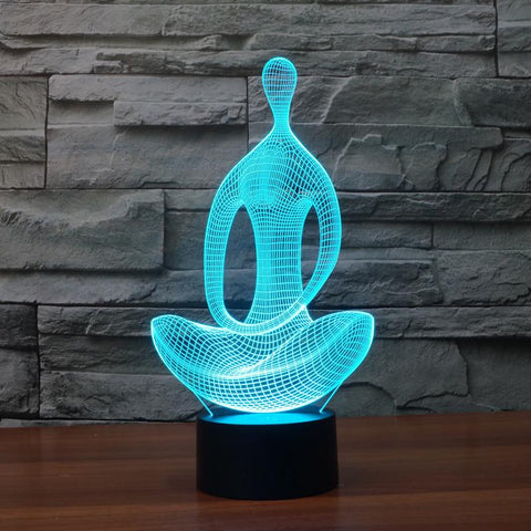 Image of 3D LED Meditation Lamo