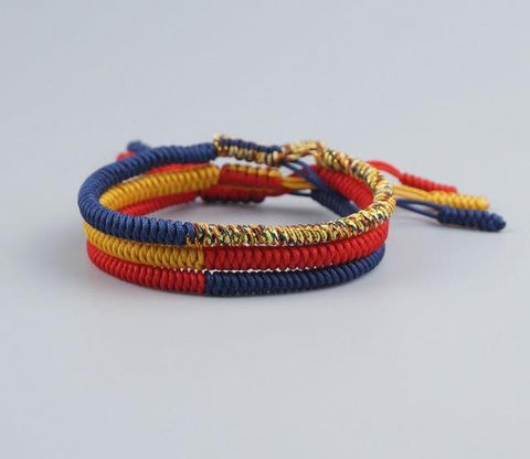 Image of Handmade Buddhist Knots Rope Bracelet