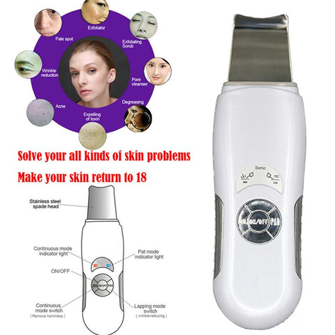 Image of Ultrasonic Skin Scrubber Facial Machine