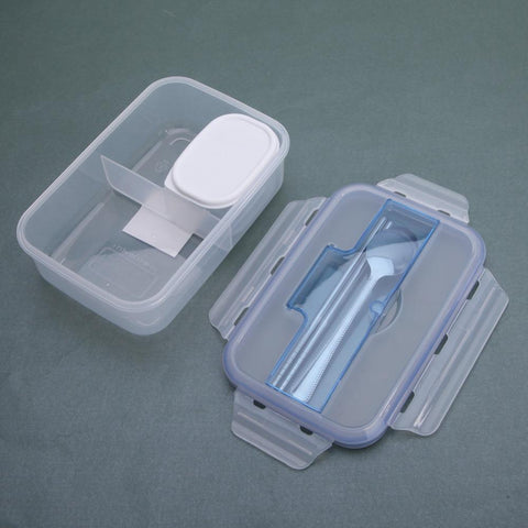 Image of Portable Food Containers Microwave Lunch Bento Box with Soup Bowl Lunch Box Eco-Friendly