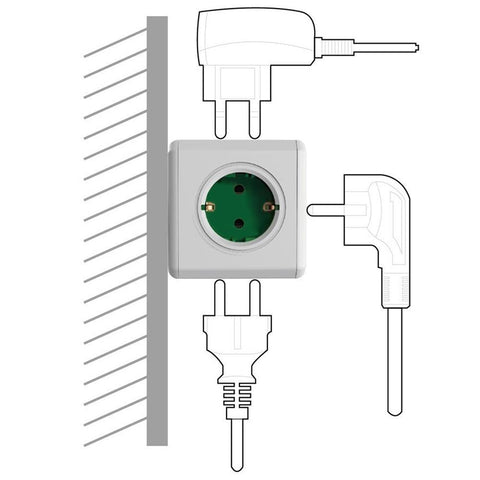 Image of 1 Piece 5 Outlets Adapter (EUROPEAN SOCKET)