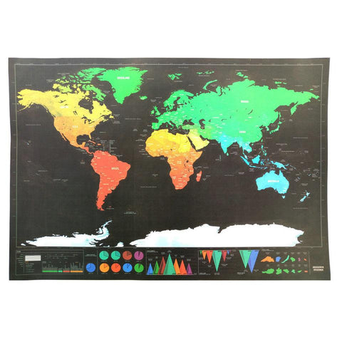 Image of Scratch off world map poster