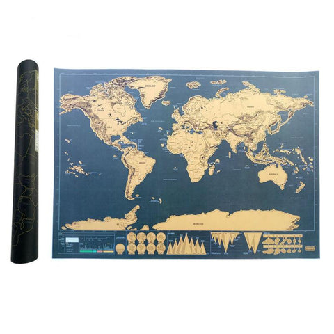 Image of Scratch off world map poster