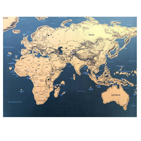 Image of Scratch off world map poster
