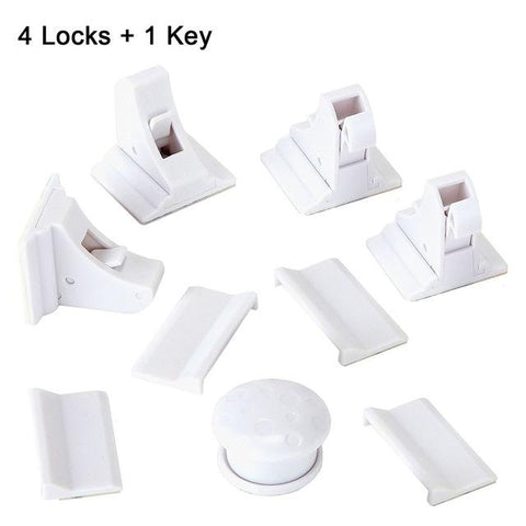 Image of Safety Magnetic Cabinet Locks (4 locks + 1 key)