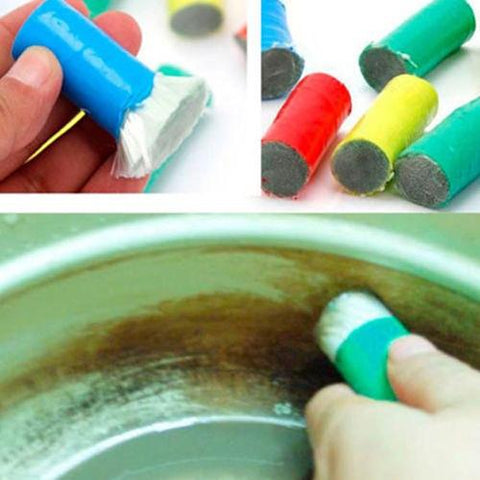 Image of 2 Pcs Magic Stainless Steel Cleaning Brush Stick Metal Rust Remover