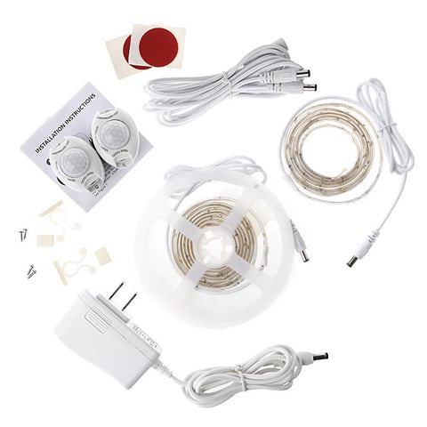 Image of Dual Motion Activated Bed Light Flexible LED Strip Sensor Night with Automatic