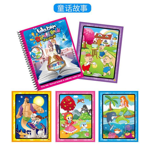 Image of Magic Water Drawing Book Coloring Book Doodle with Magic Pen Painting Board Juguetes For Children Education Drawing Toy