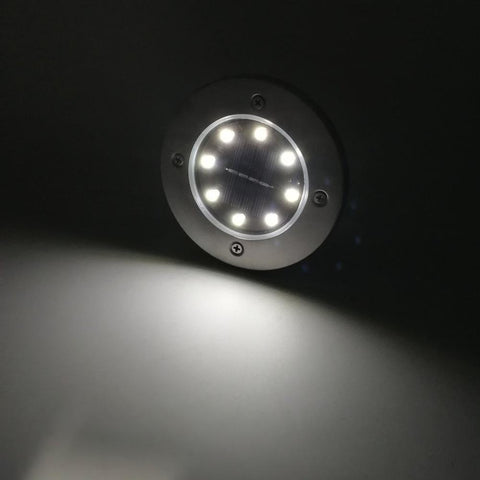 Image of Solar Powered LED Disk Light (4-Pack)