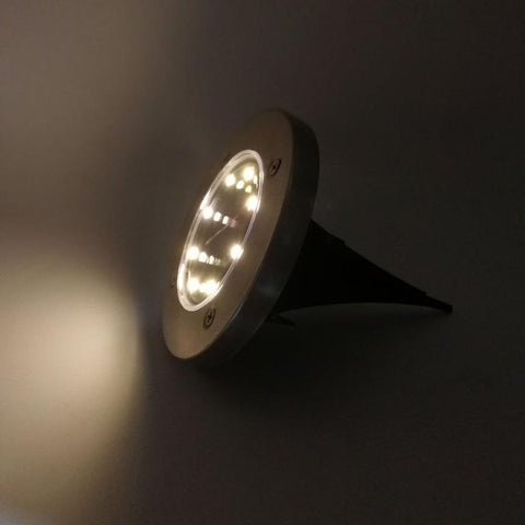 Image of Solar Powered LED Disk Light (4-Pack)