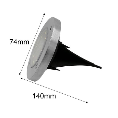 Image of Solar Powered LED Disk Light (4-Pack)