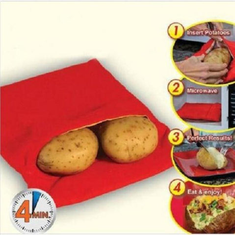 Image of Reusable and Washable Microwave Baked Potato Bag Potato Express