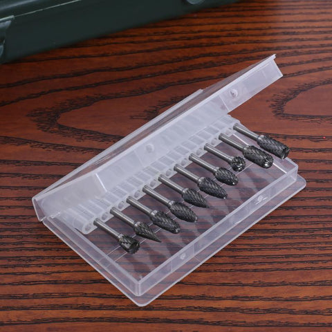 Image of Double Diamond Cut Rotary Burrs 10pcs Set