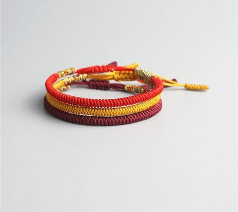 Image of Handmade Buddhist Knots Rope Bracelet