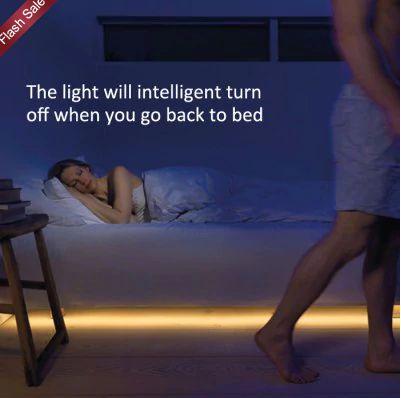 Image of Dual Motion Activated Bed Light Flexible LED Strip Sensor Night with Automatic